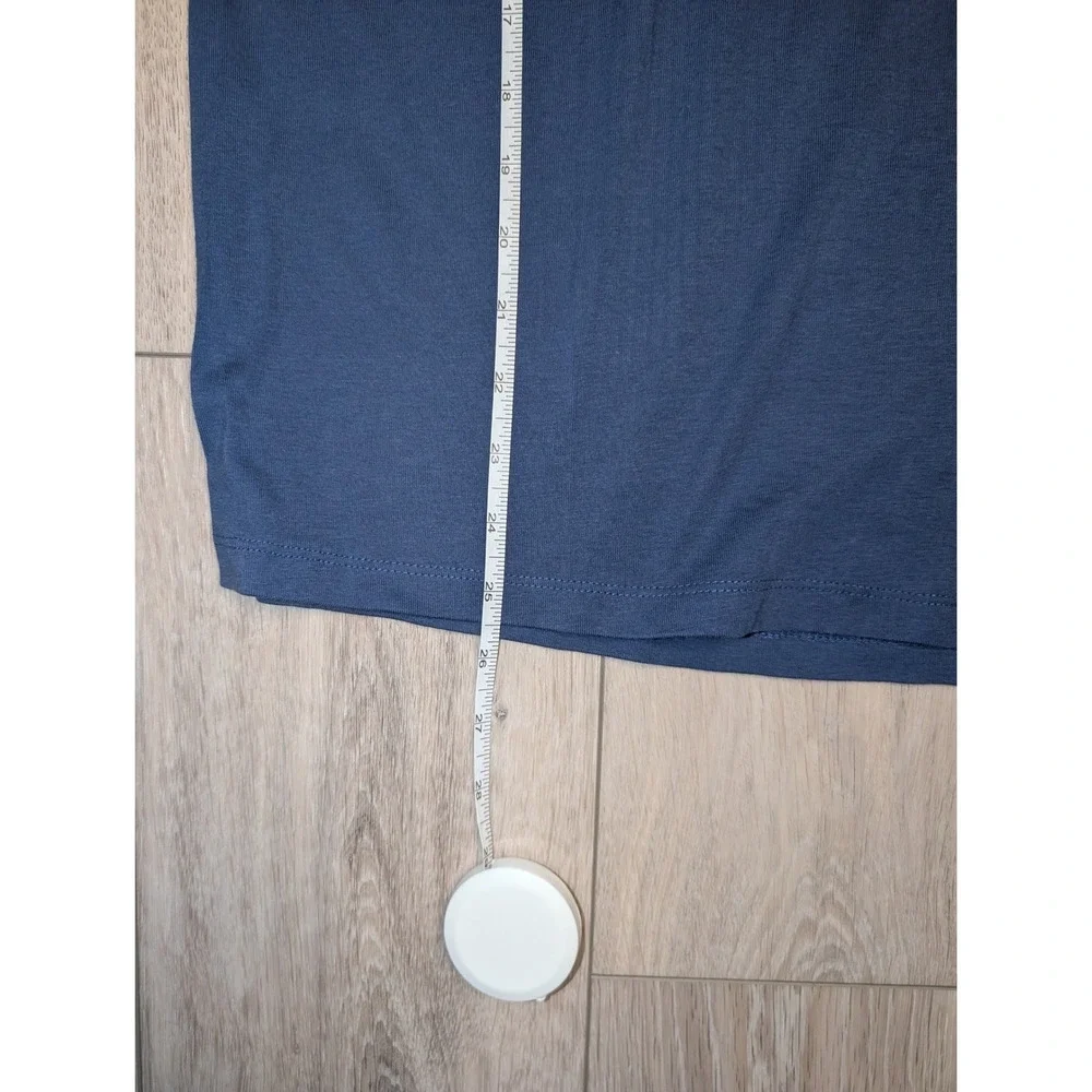 Dusty Blue Mock Neck Long Sleeve Top‎ XL